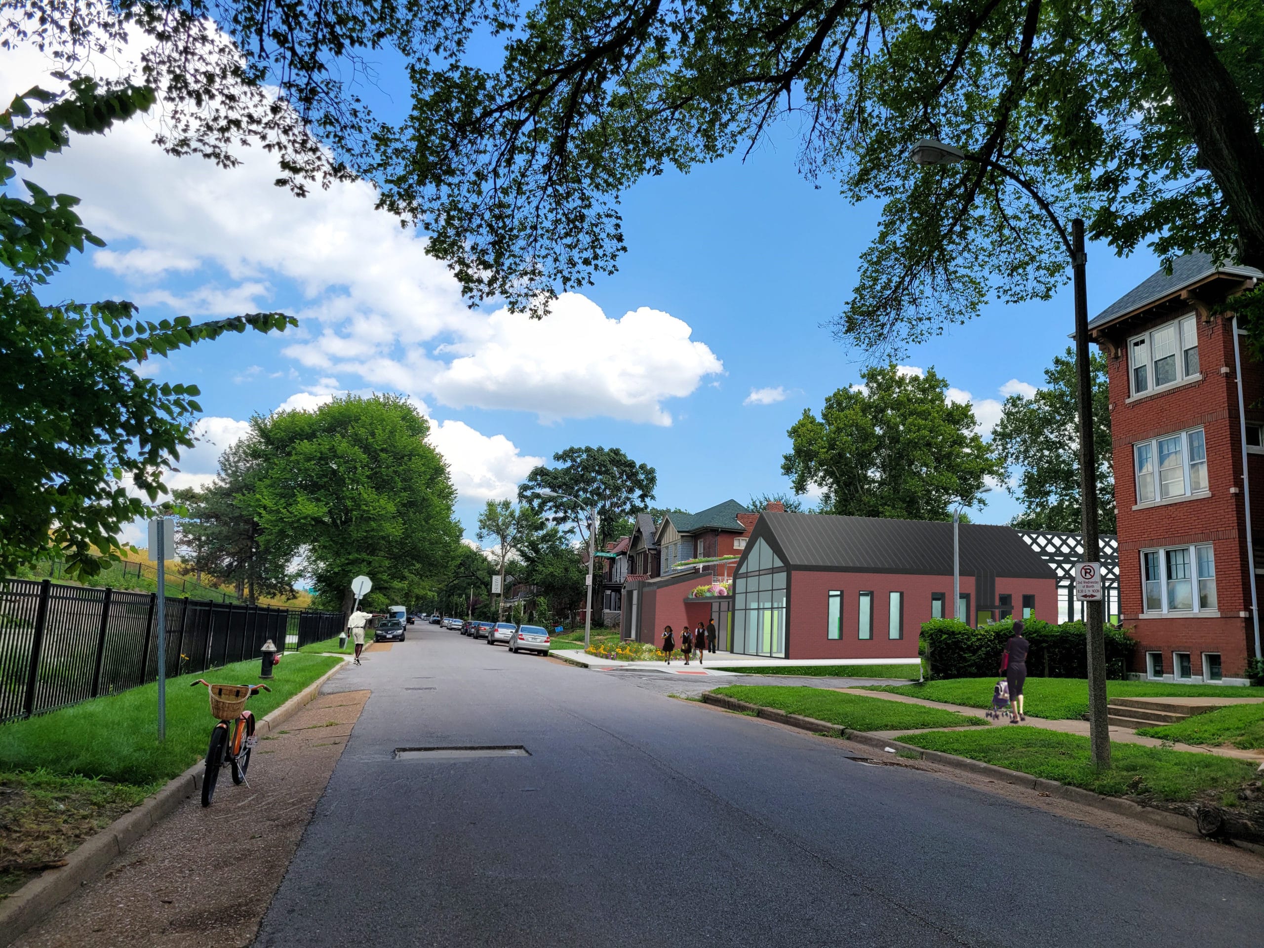 Render of the Greenhouse Venture building, west perspective