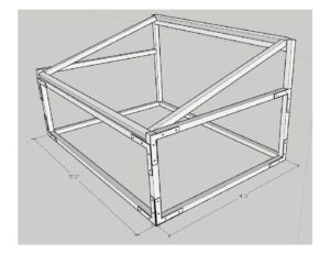 assembly no lid metal corner brace